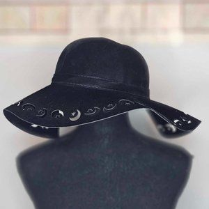 Women's Black Witchy Floppy Hat